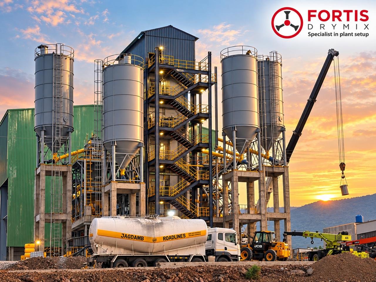 Fortis Drymix dry mix plant setup solutions